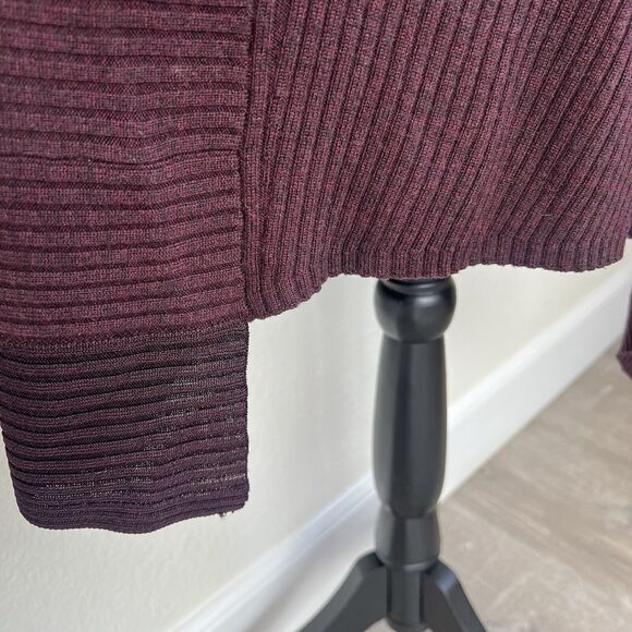 Rag & Bone Reanna 100% Merino Wool Asymmetrical Sweater Dress Sz S Maroon *READ* - Picture 7 of 8